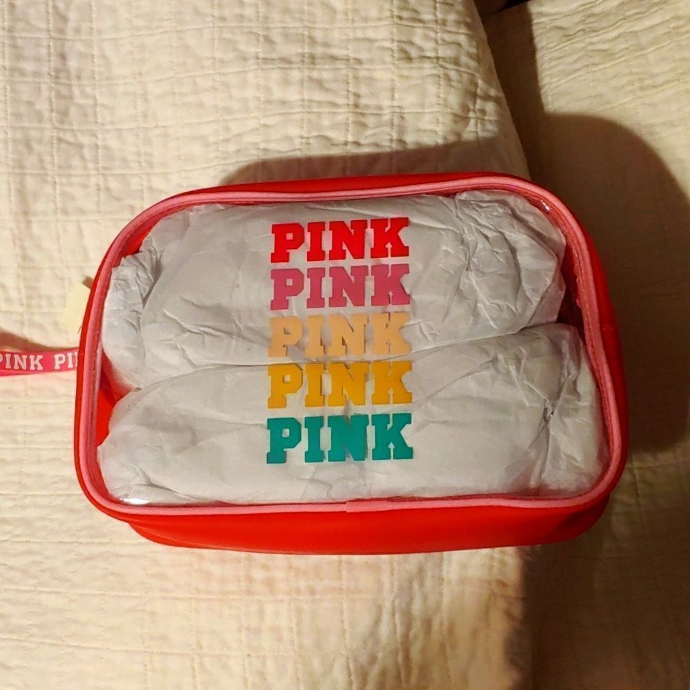 Pink Victoria's secret bag, clearNWT